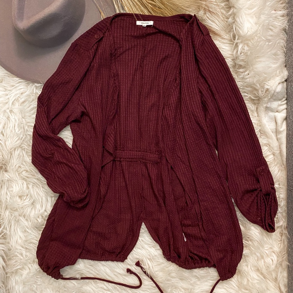 Burgundy cardigan